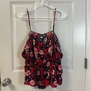 Old Navy Floral Camisole - Black and Pink